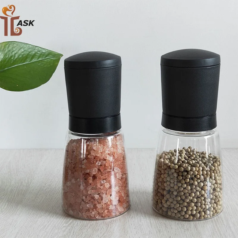 Grinder Bottle Plastic Salt and Pepper Mill with Ceramic Core for Frying