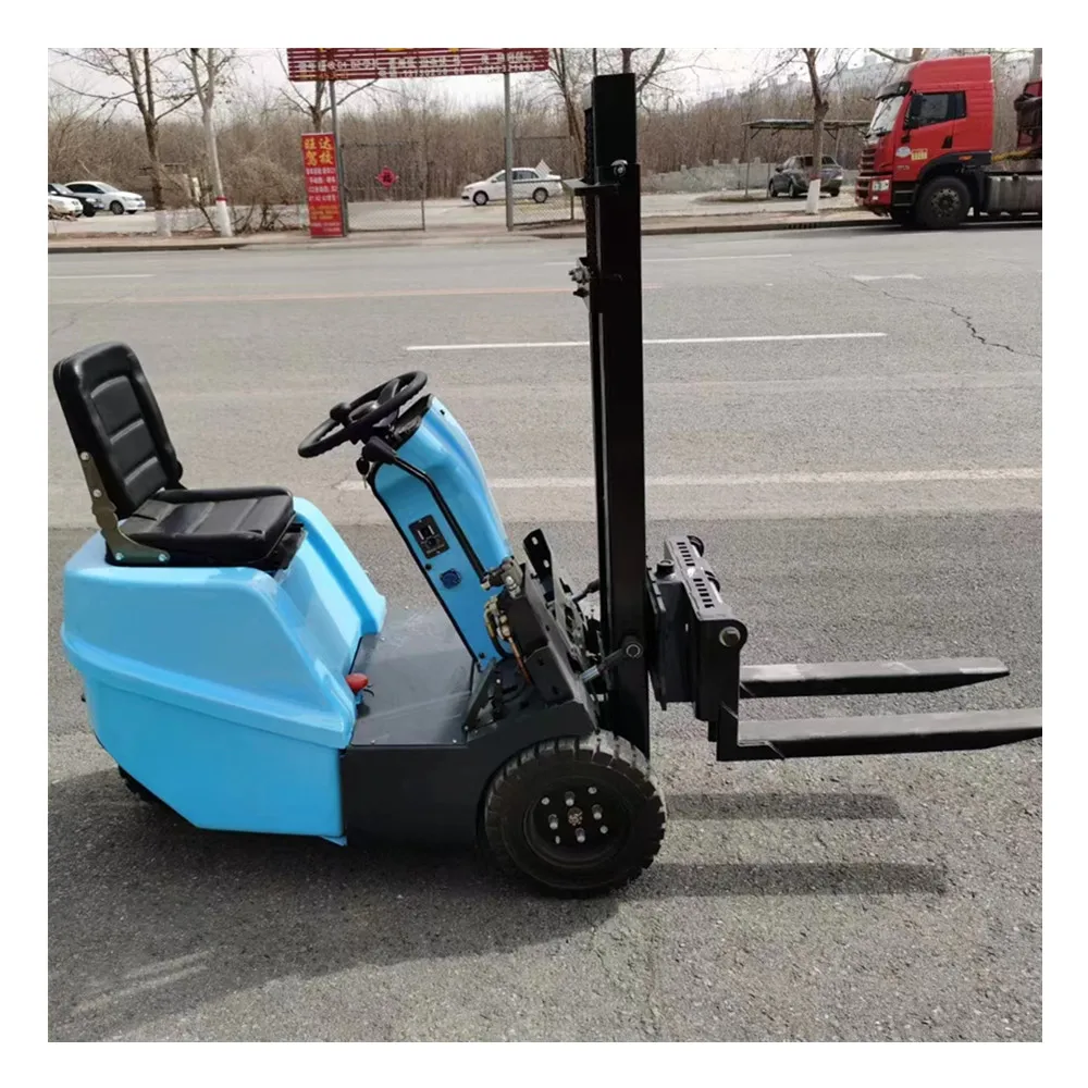 mini compact electric forklift with oil drum clamp prices