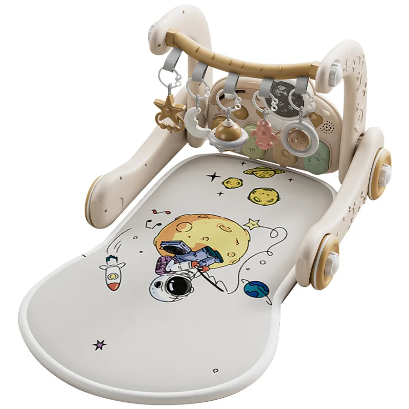 Factory Wholesale 2 In 1 Baby Play Mats Pedal Piano With Light Music Baby Strollers Learn To Walk Baby Toddler Toy