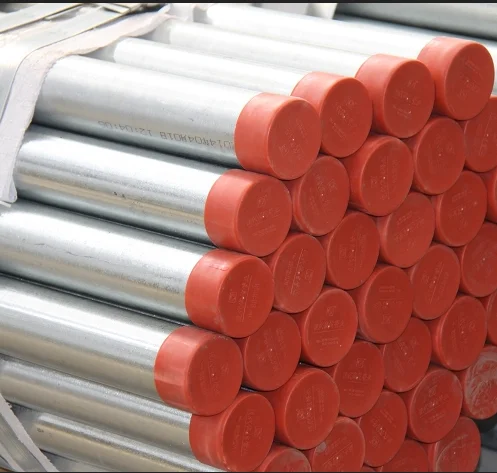 High-quality external galvanized lining red plastic coated composite steel pipe for water supply and fire fighting