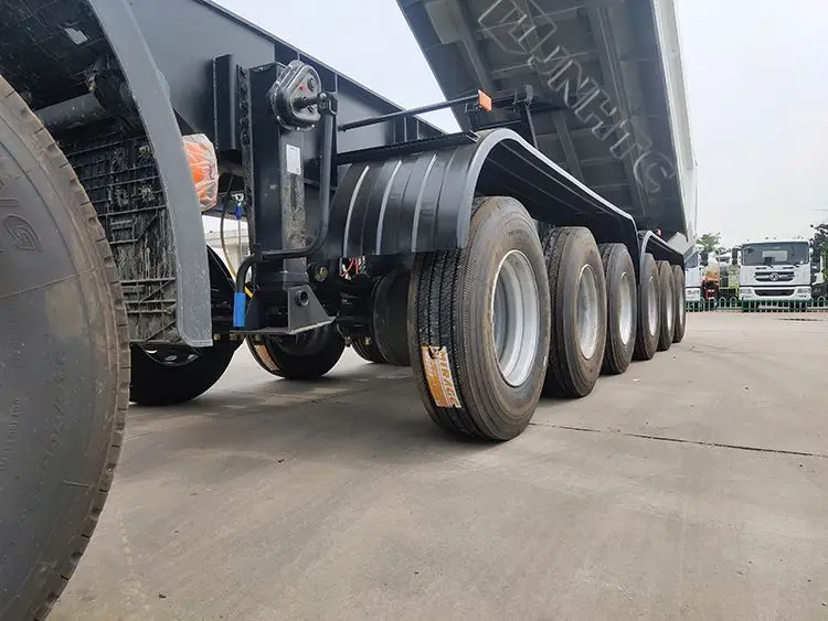 China 40 Ton 50 Ton Truck 3axles Side Tipper / Rear Dumper Semi Trailers Tractor Hydraulic Dump Trailer