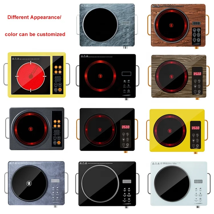 Customized 2000W Portable Electric Ceramic Infrared Cooker Hotplate Stove Metal Case with Press Button Control for Home Use