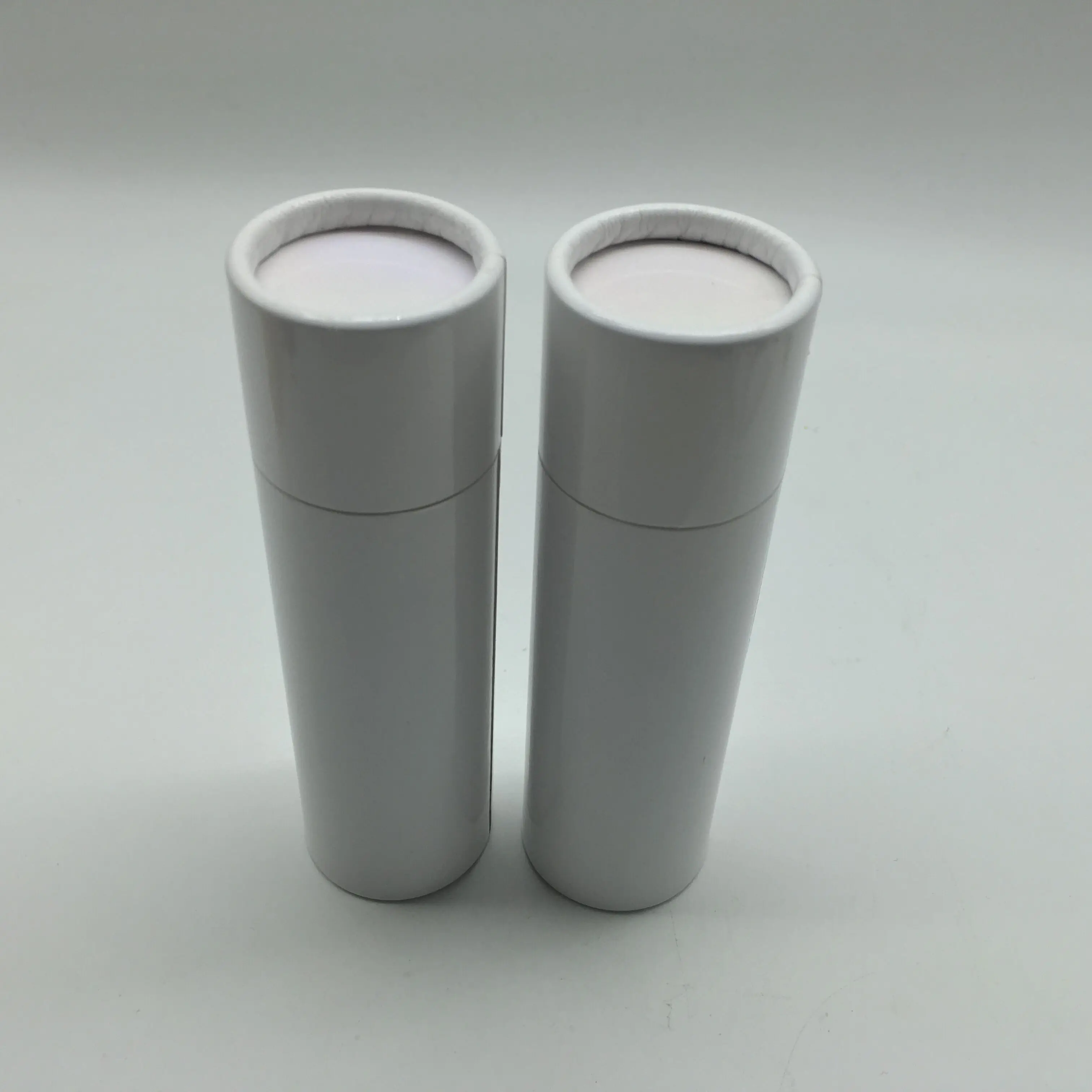 wholesale white Cosmetic Round Recycled Cardboard Paper Perfume Gift Box tube for cosmetic amber bottle with nasal sprayer