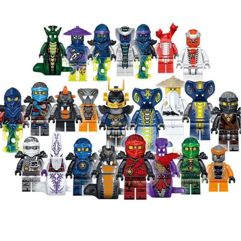 24Pcs Set Ninja Go Legos Compatible Building Blocks Block Mini Figure Toys