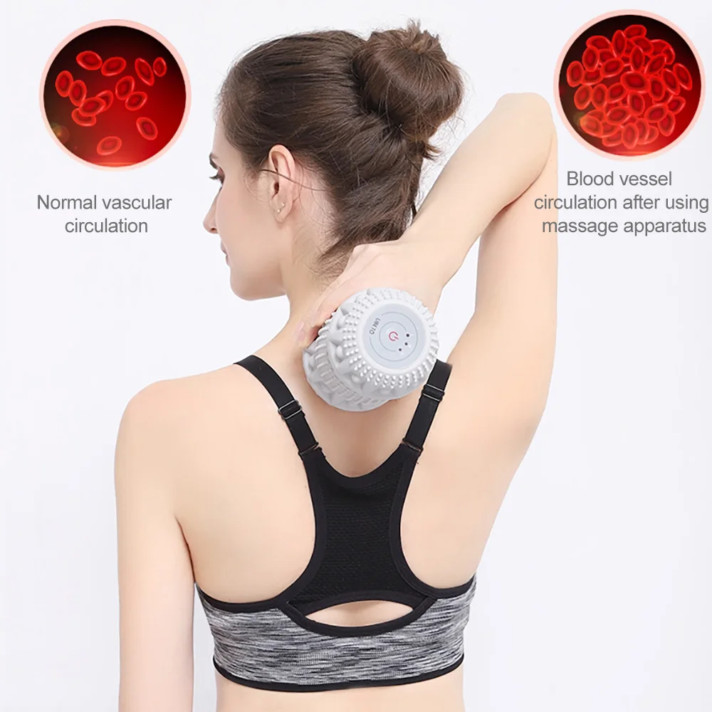 Muti-function Electric Spiky Foam Roller Vibrating Massage Peanut Ball