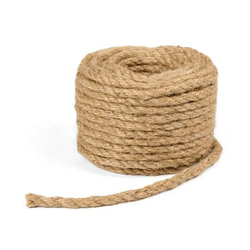 (RIOOP) Natural Sisal Yarn 3 ply Twisted Hemp Cord Manila Twine Jute Rope for DIY Craft and Packing