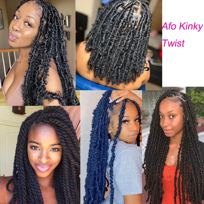 18 inch Afro Kinky Twist Hair extension crochet Marley Braiding 30strands 100gram Bulk Synthetic Hair crochet braids