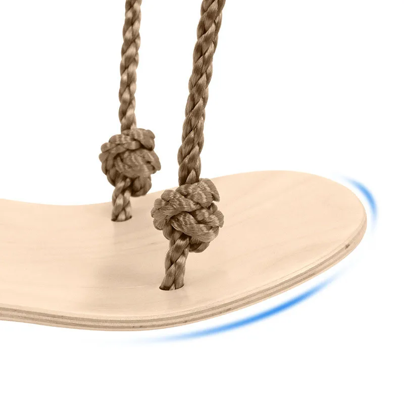 Indoor Outdoor Playground Baby Wooden Hanging Swing Seat Backyard Toys Skateboard Skate Swing Children Wooden Tree Swing Chair