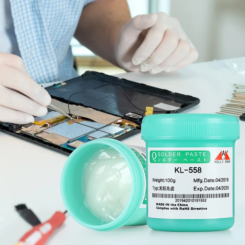 KELLYSHUN KL-558 Soldering Flux 100g Liquid Flux No Clean Flux Paste For BGA/SMD/Phone Etc.,Lead Free Halogen Free Rosin Flux