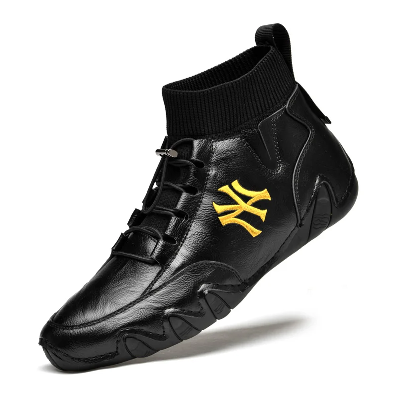 
 european trendy fashion genuine real leather shoes  