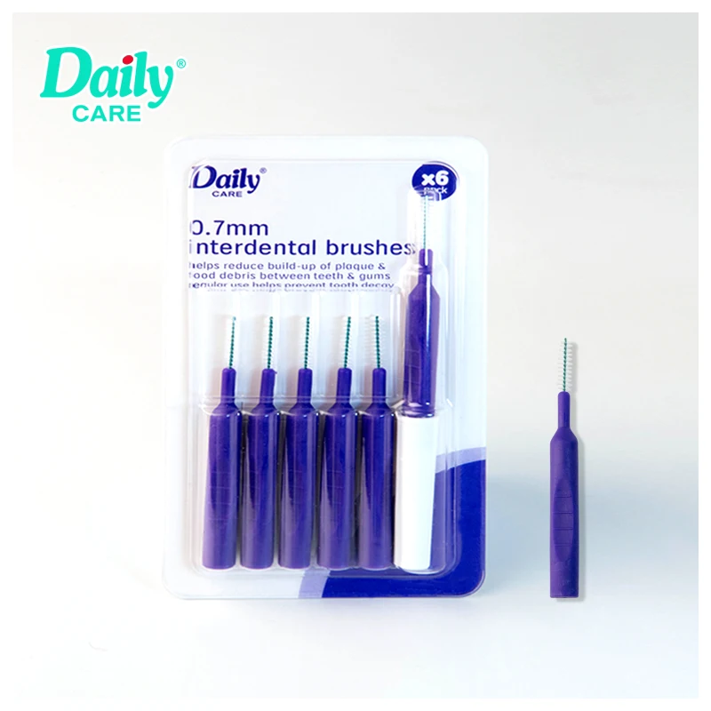 Orthodontic Disposable Triple Interdental Brush for Adults Stainless Steel Wire.