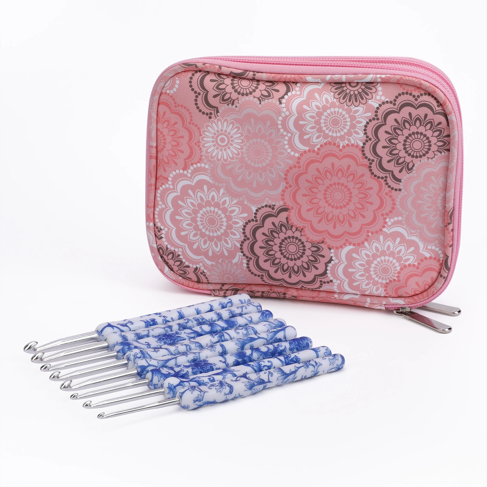 Looen Factory 2-Type Soft Hook Knitting Needles Small Size Silicone Crochet Set DIY Beginners Experienced Crafters Metal Gift