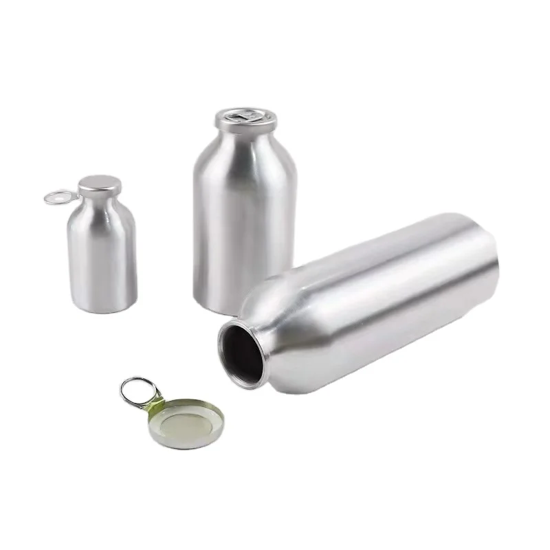 
Custom 330ml plain empty aluminum slim soda cans aluminum beverage bottle for liquor beer and juice With Crown lid 