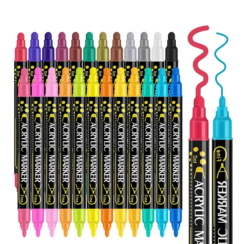 60 Colors Water Based Brush Markers, Dual Tips Drawing Brush Fineliner Color Pens for Coloring Book Bullet Art Supply Gift