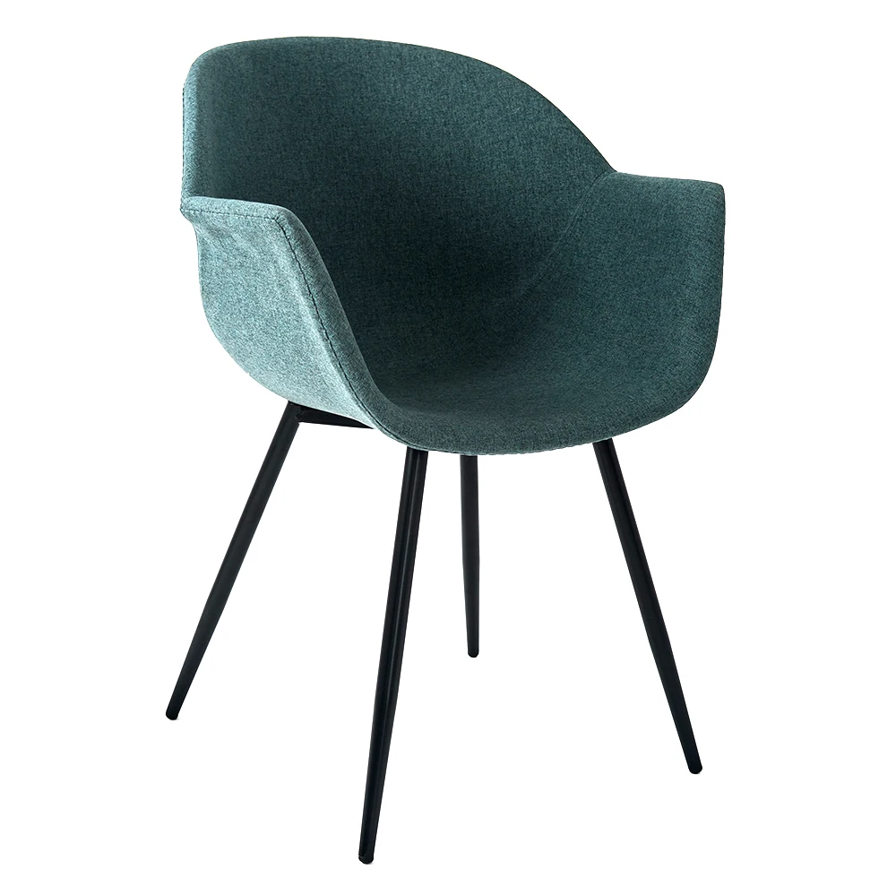 nordic modern chair sillas comedor fabric restaurant dining chair with metal legs