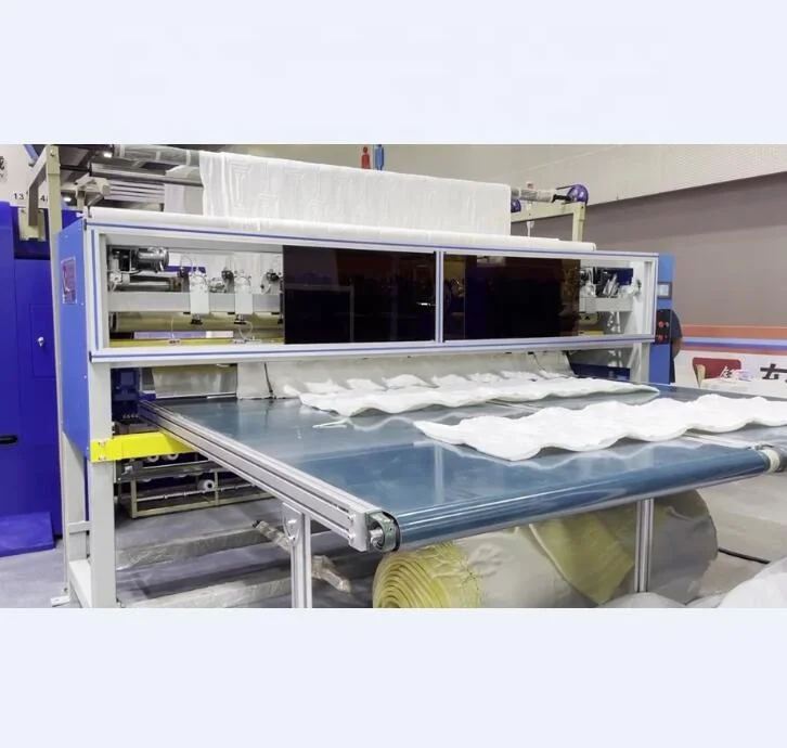 Computerized panel cutter for mattress quilting