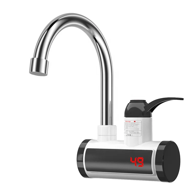 Bathroom accessories ABS LED Digital Kitchen Tap Instant Heater Hot Water Tap Electric Faucet