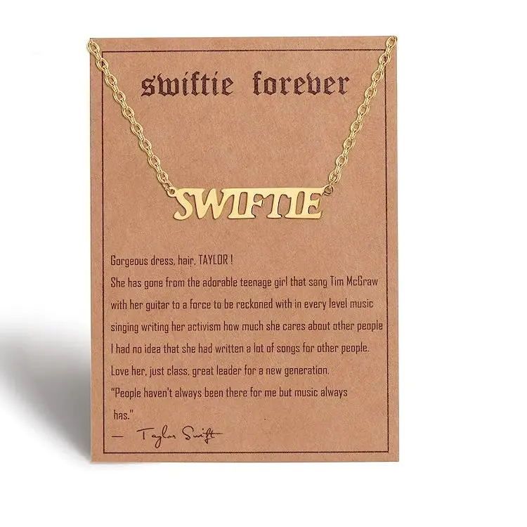 Hot Selling Taylor Album Music Inspired Necklace Custom Stainless Steel 1989 Folklore Midnights Fearless Swiftie Lover Necklace