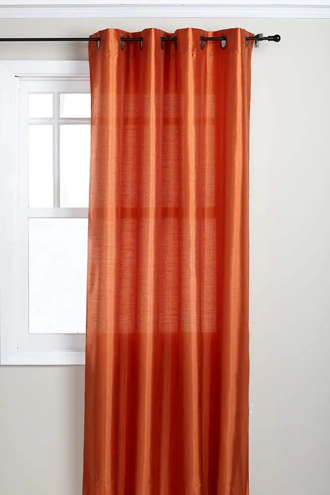 Faux Silk Window Curtains for Living Room 84 inch Length Dupioni Curtain Panels for Bedroom Grommet Top Window Treatments Light