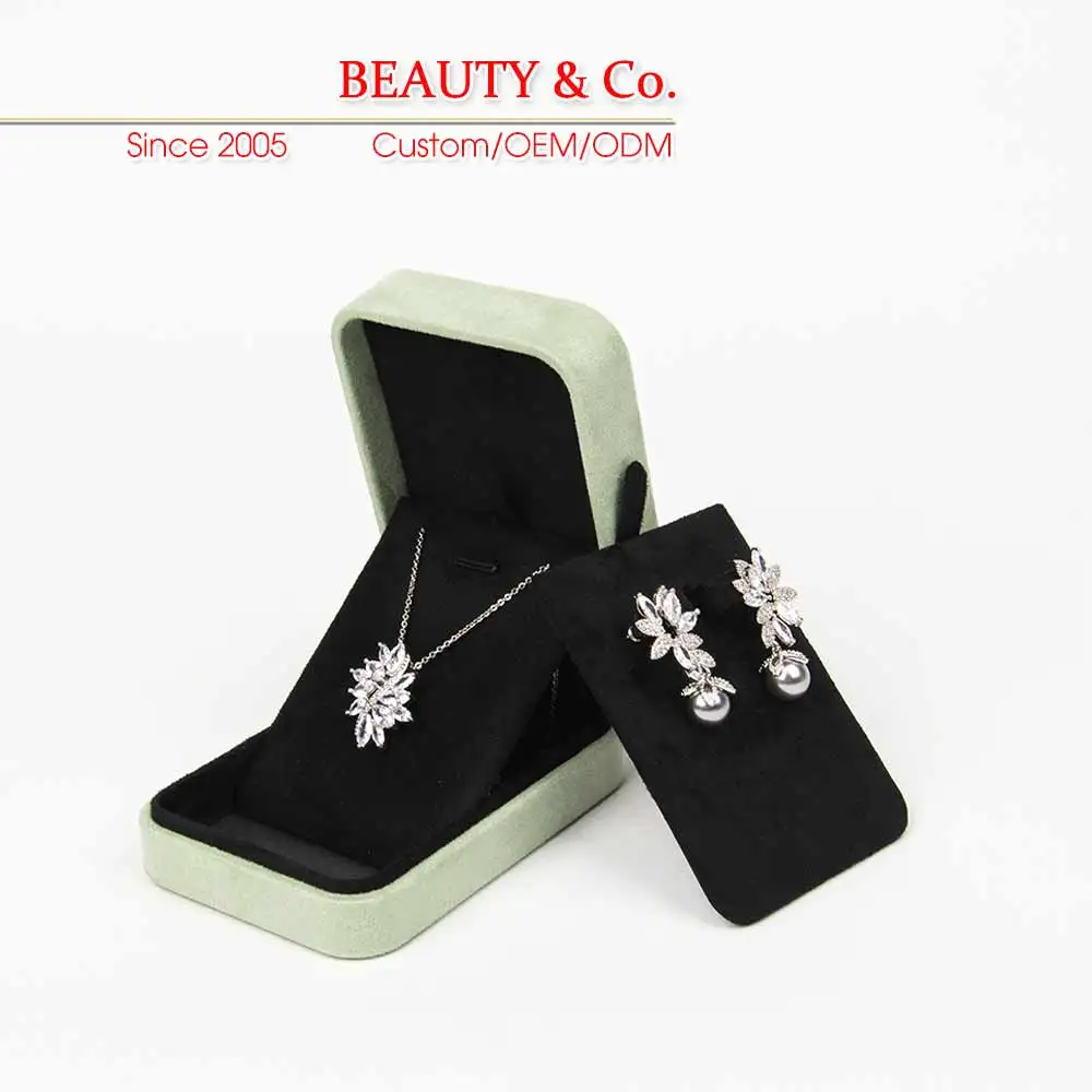 Wholesale Prod Suede Manufacturer OEM Western Ring Earring Jewellery Packaging For Business Plastic Jewelry Box