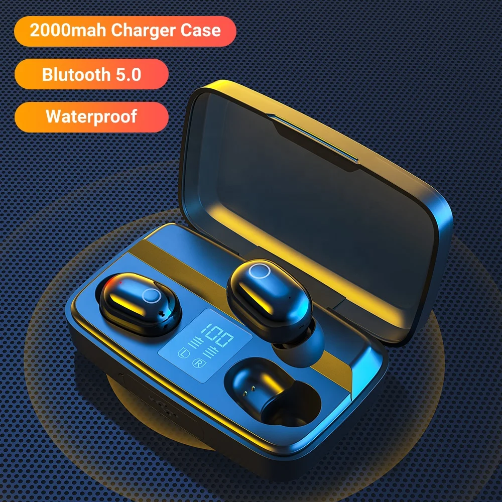 
Free Shipping T10 Waterproof 2000mah Wireless Earbuds Headphone TWS Wireless Earphones 