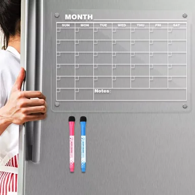 Magnetic White Board monthly weekly Dry Erase Planner Transparent Acrylic whiteboard acrylic Calendar