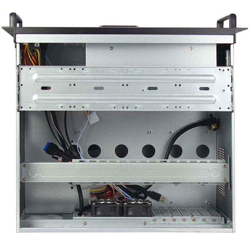 Aluminum GPU 6u server case pc computer industrial rack mount server chassis with LED for monitoring