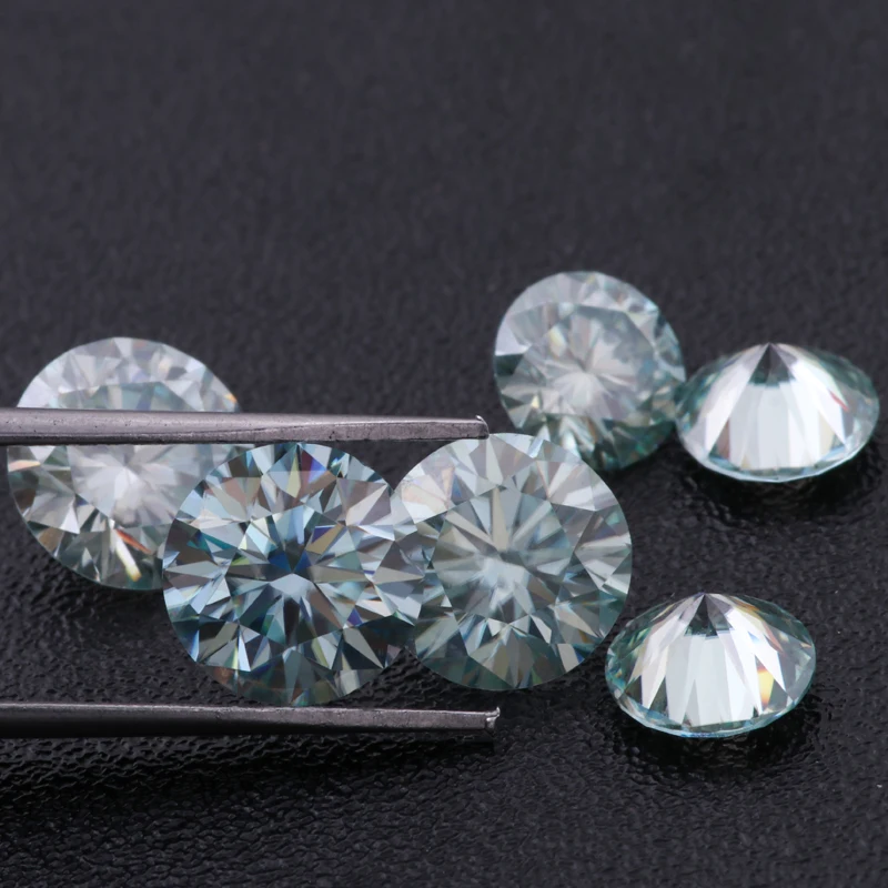 10MM Moissanite Diamond Green Color Lab Created VVS Diamond Round Brilliant Cut Moissanite Wholesale Price For Jewelry Making