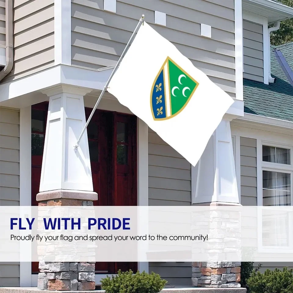 Huiyi 100% Polyester 90X150Cm Flag Promotional Bosniak National Council Flag