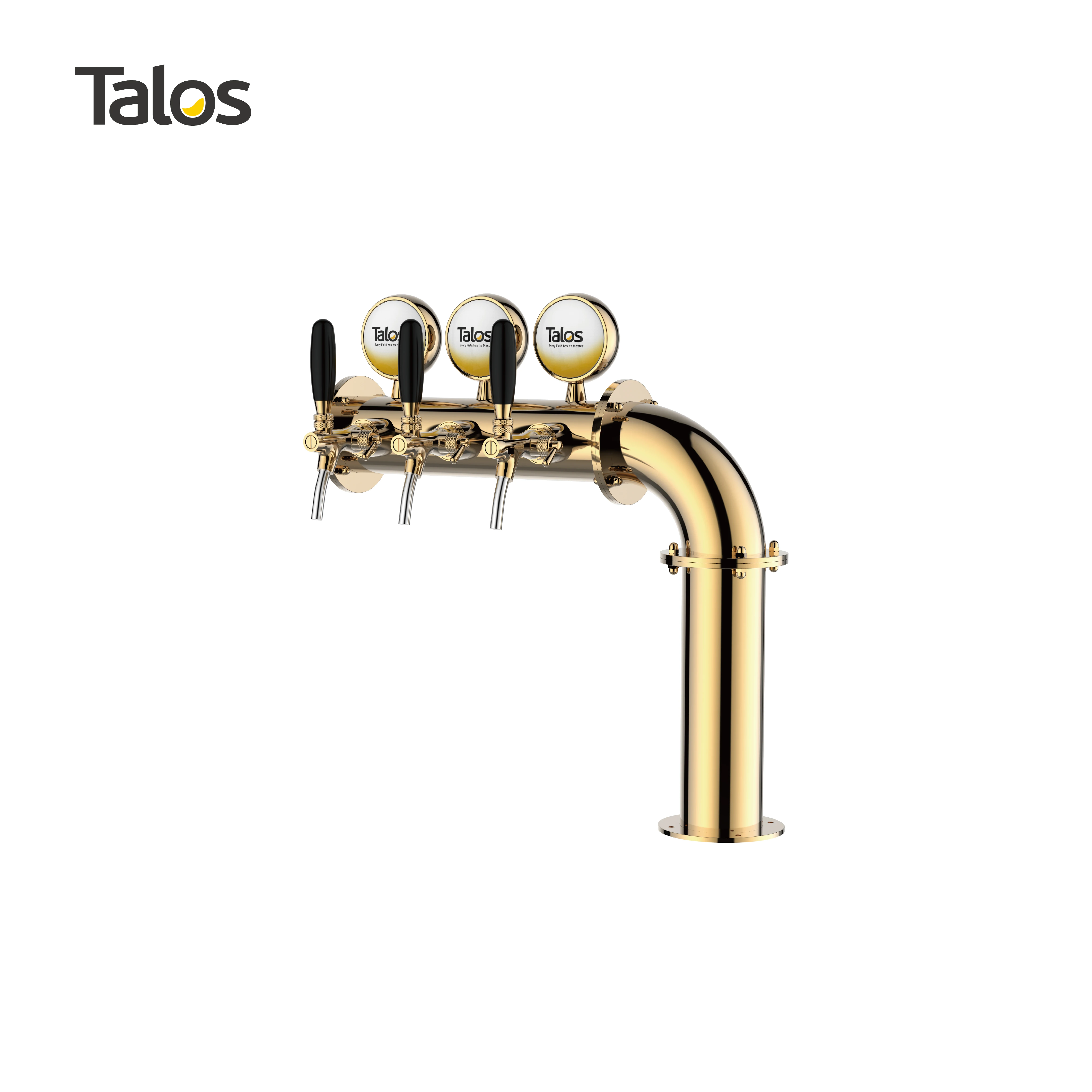 TALOS L Tower Stainless Steel 3 Tap Tower 85mm Beer Dispensing Equipment Draft Beer Tower (PVD)