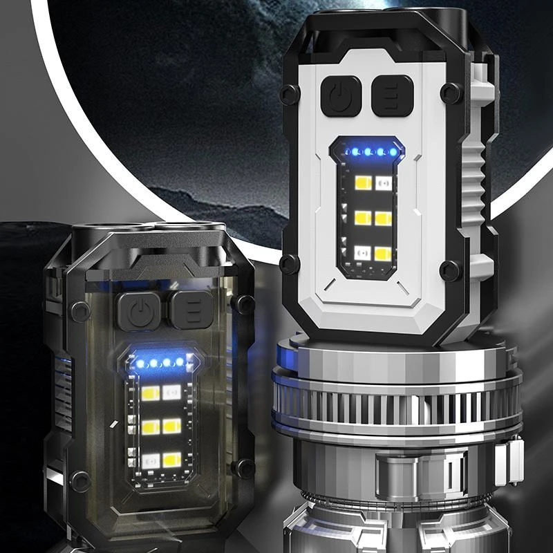 WARSUN G9 Outdoor 550Lm IPX5 Multi-purpose Portable small Sidelight gift multicolor Keychain Mini Rechargeable Flashlight