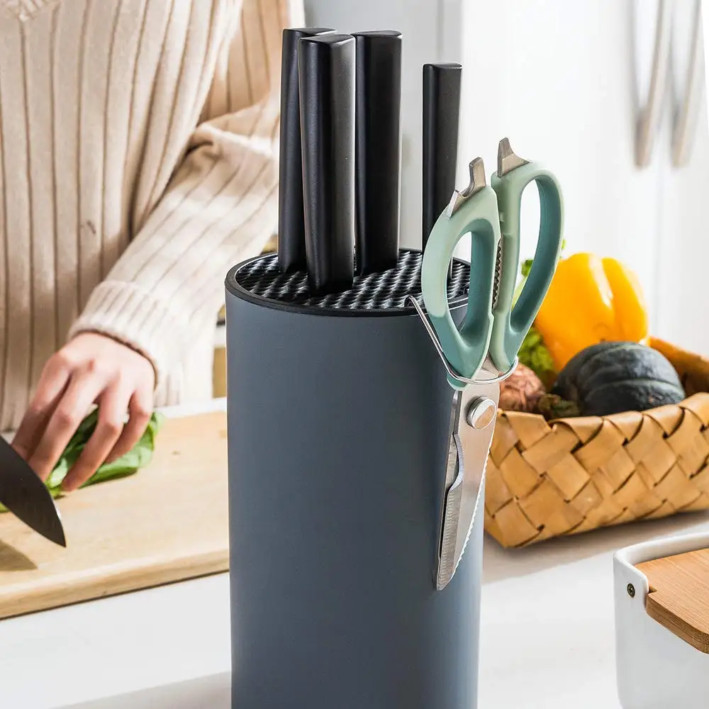 
Universal Knife Block Knife Stand Round Soft Touch Knife Holder 
