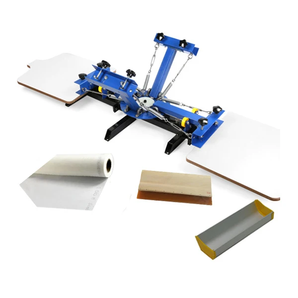 CALCA 4 Color 2 Station Silk Screen Printing Press, for DIY T-Shirt Printing