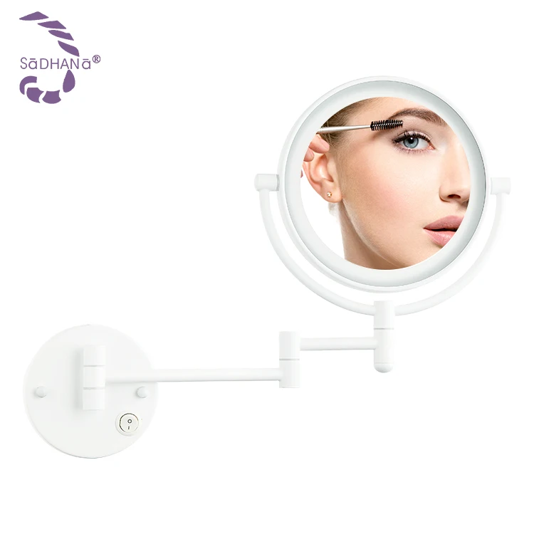 Factory White Beauty Make Up Round Makeup Vanity Mirror Lamp Bathroom 8inch 20cm LED Vanity Smart Mirror With Lights
