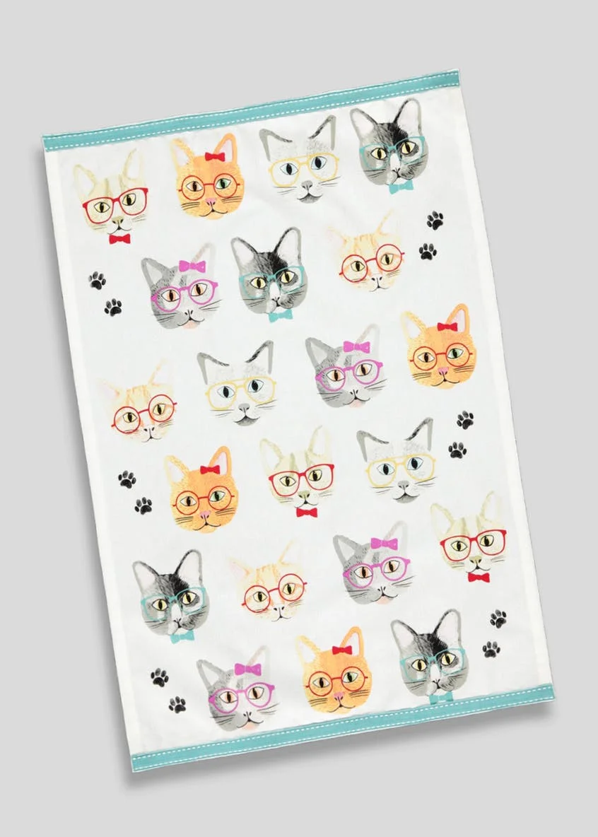 Woven recycled White Low MOQ tea towels printed all over silk screen printed wholesale christmas unique gifts kitchen tea towel