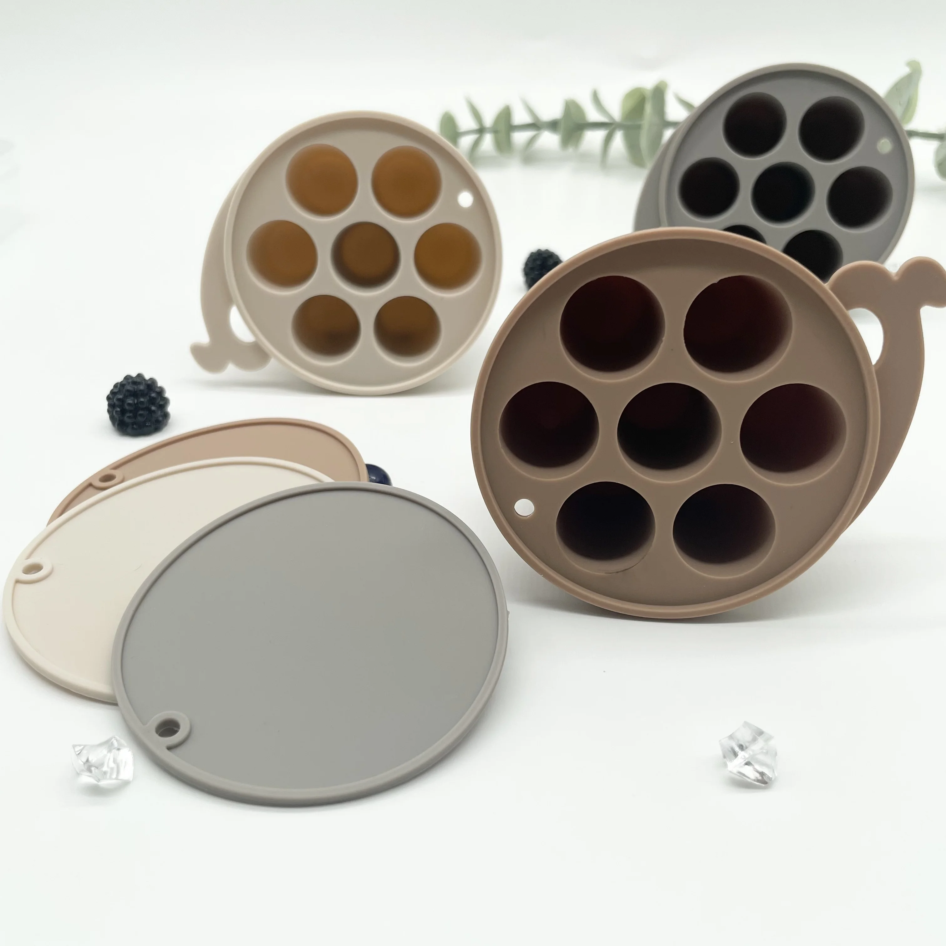 New Design Cute  Silicone Fruit Feeder Pacifier Food Freezer Tray for Baby Feeding Baby Breastmilk Popsicle molds