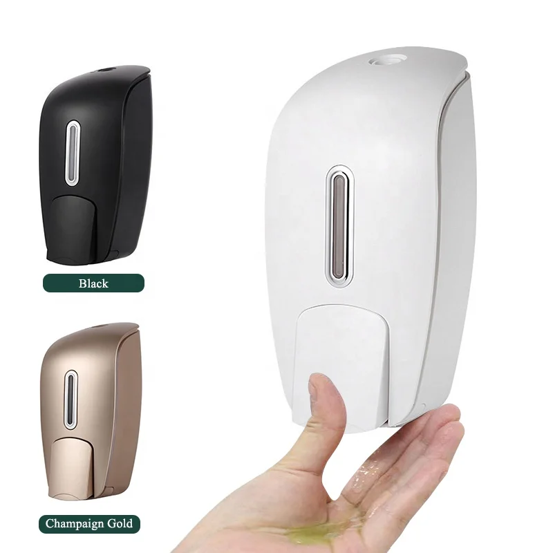 Modern Eco-friendly 1000ML manual touch ABS plastic liquid wall mount soap dispenser for bathroom
