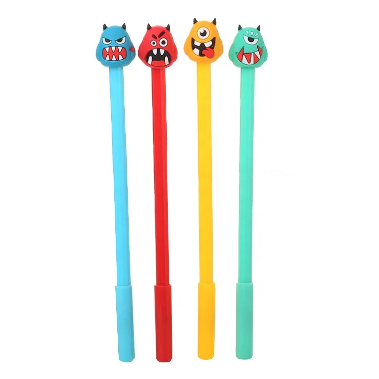 Cheap price school stationery cartoon anime monster gel pen for kids boys
