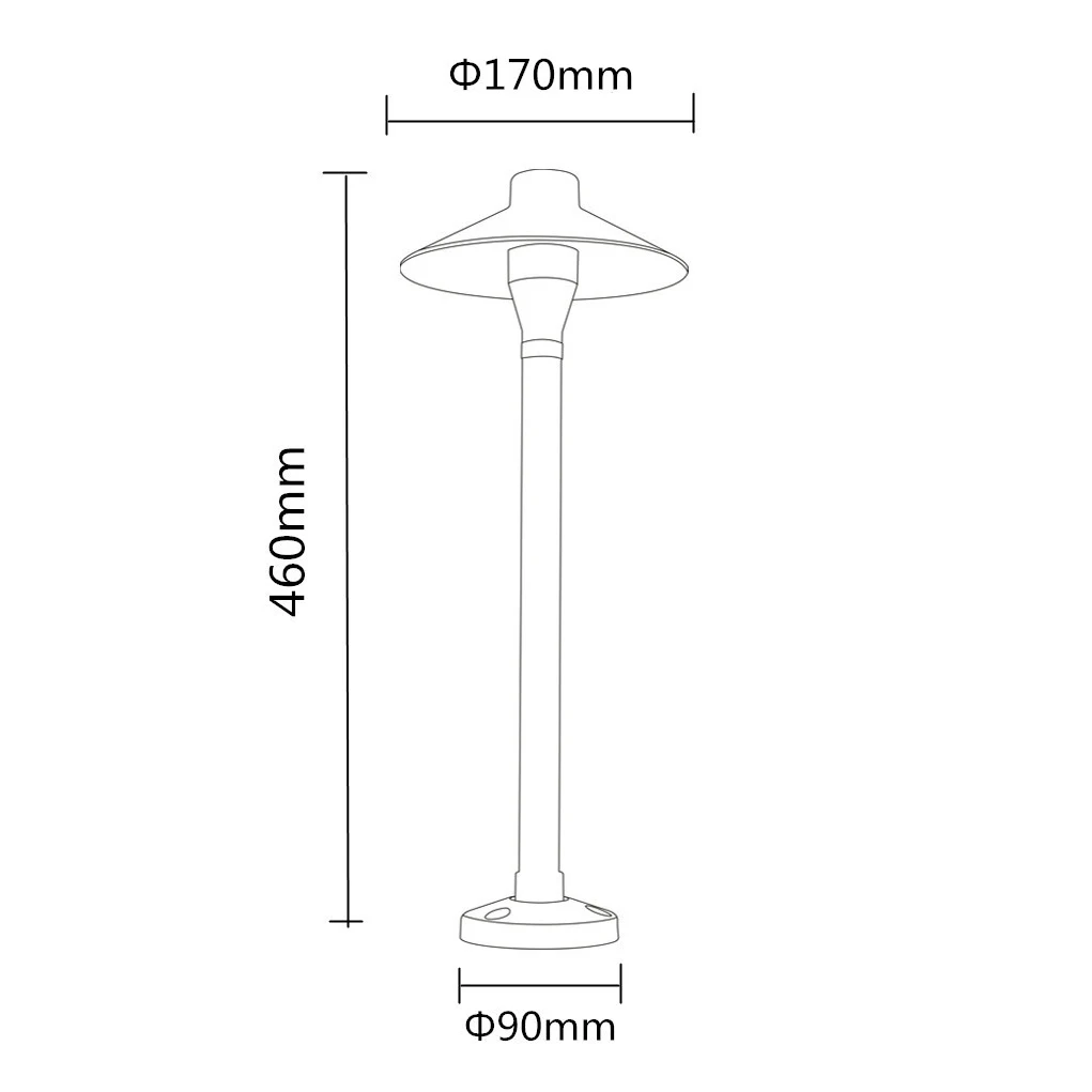 2024 Hot ZOMI all-aluminum structure outdoor waterproof garden garden decorative street light small mushroom lawn lamp