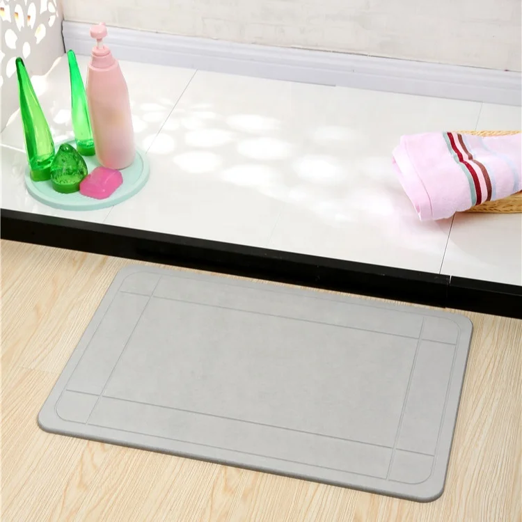 new trend fast drying eco-friendly anti-slip anti-bacterial mildew-proof water absorbent easy to clean diatomite bath mat
