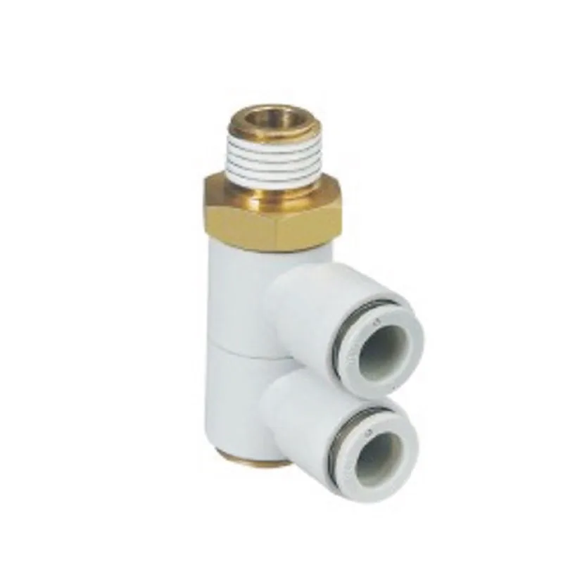 SMC original Genuine authentic Double Universal Male Elbow tube connector  KQ2VD08-01AS