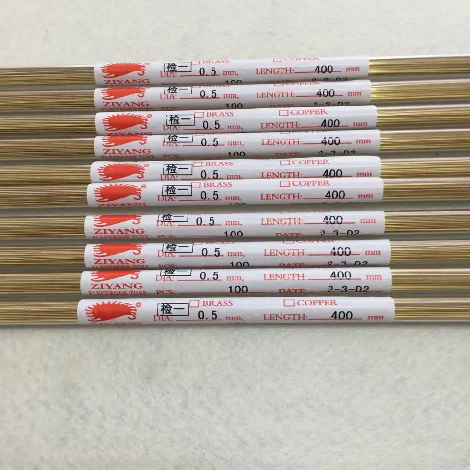 Single Hole EDM Brass Tubes,Multi Hole EDM Brass Electrode Tubes Diameter 0.1-8.0mm
