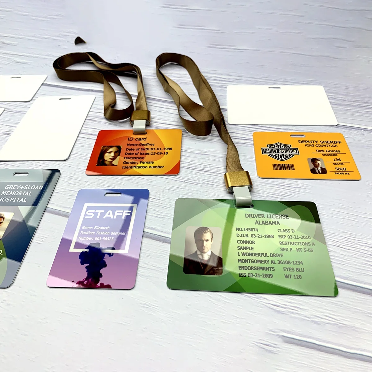 BEAUTYSUB 1.15mm HD gloss white Single-sided sublimation Aluminum ID card metal heat transfer printable high definition blanks