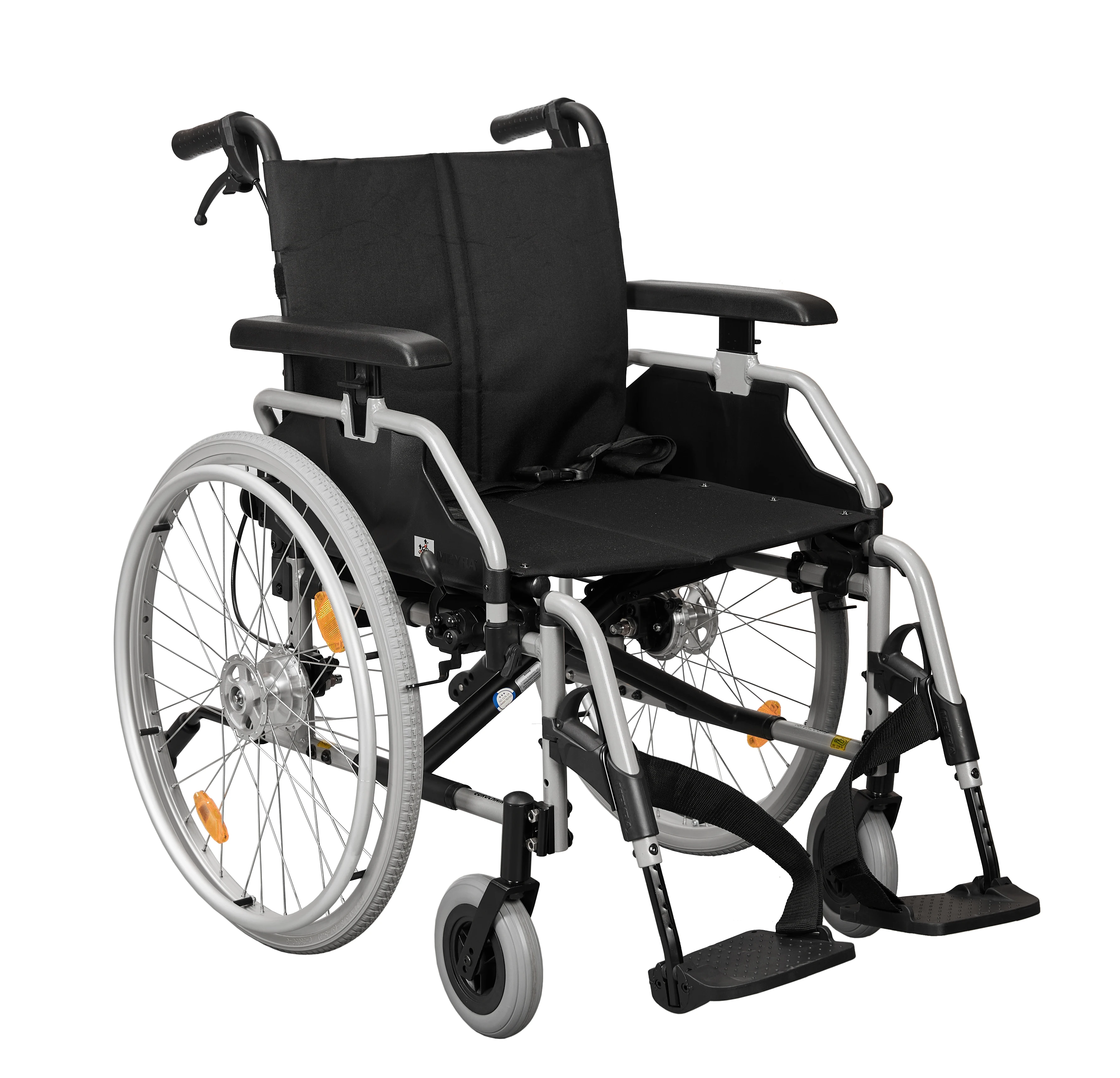 Hot selling Aluminum light weight folding wheelchair seat width depth adjustable removable armrest suitable for people moving