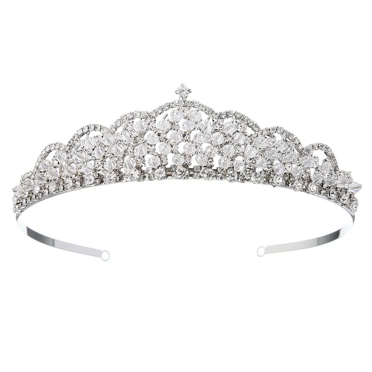 huanhuan banquet party Hair accessories Heavy industry high-end wedding crystal beaded crown bride dress hea