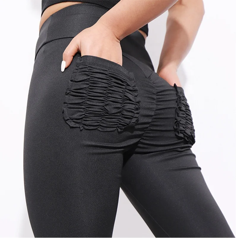 Women Scrunch Butt Yoga Pants Leggings High Waist Waistband Workout Sport Fitness Gym Tights