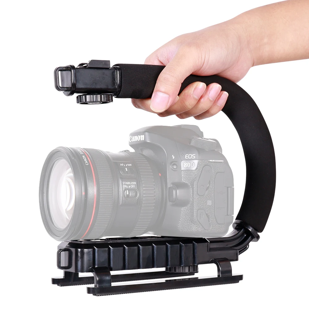 Professional handheld photography stabilizer U-shaped fill light flash camera mount for most cameras and mobile phones