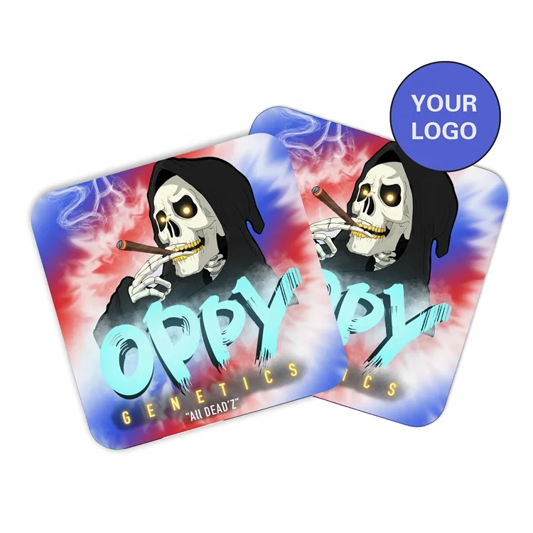 Colorful logo printing custom coffee paper coaster