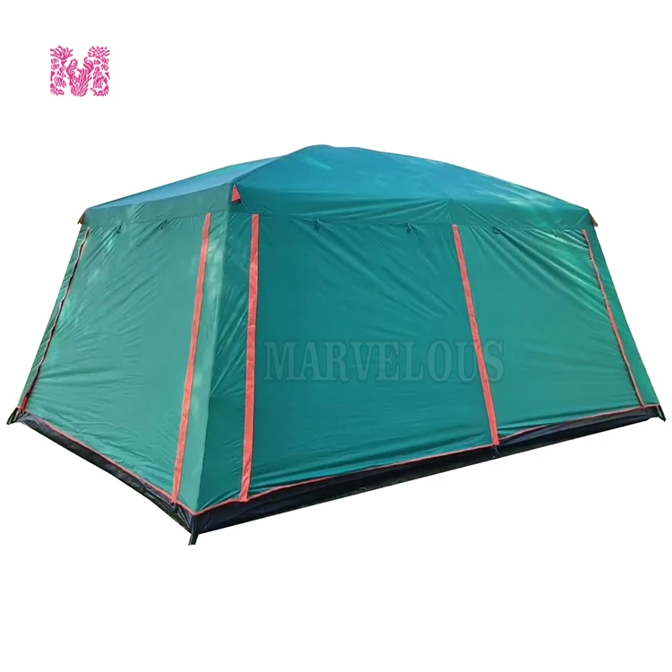 5-6 Person UPF 50+ Waterproof Outdoor Camping Tent Large Oxford Fabric 2 Bedroom Beach and Hiking Travel Tent for Families