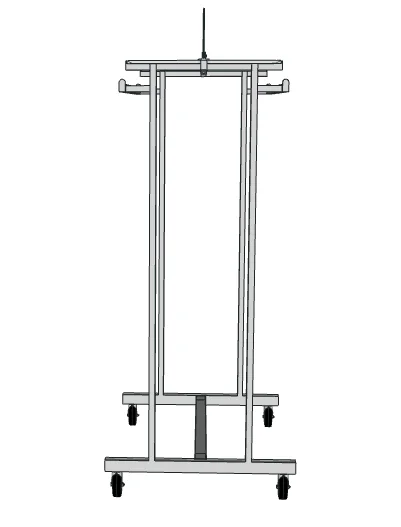 Customized metal stainless steel glass double pole clothing shelves